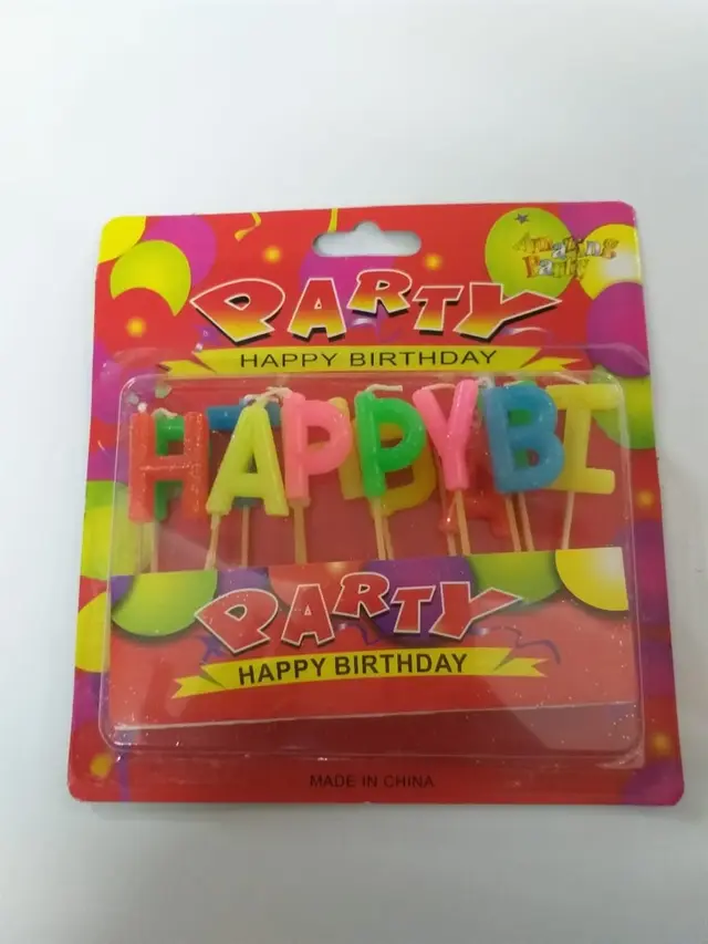 Happy Birthday Word Candle