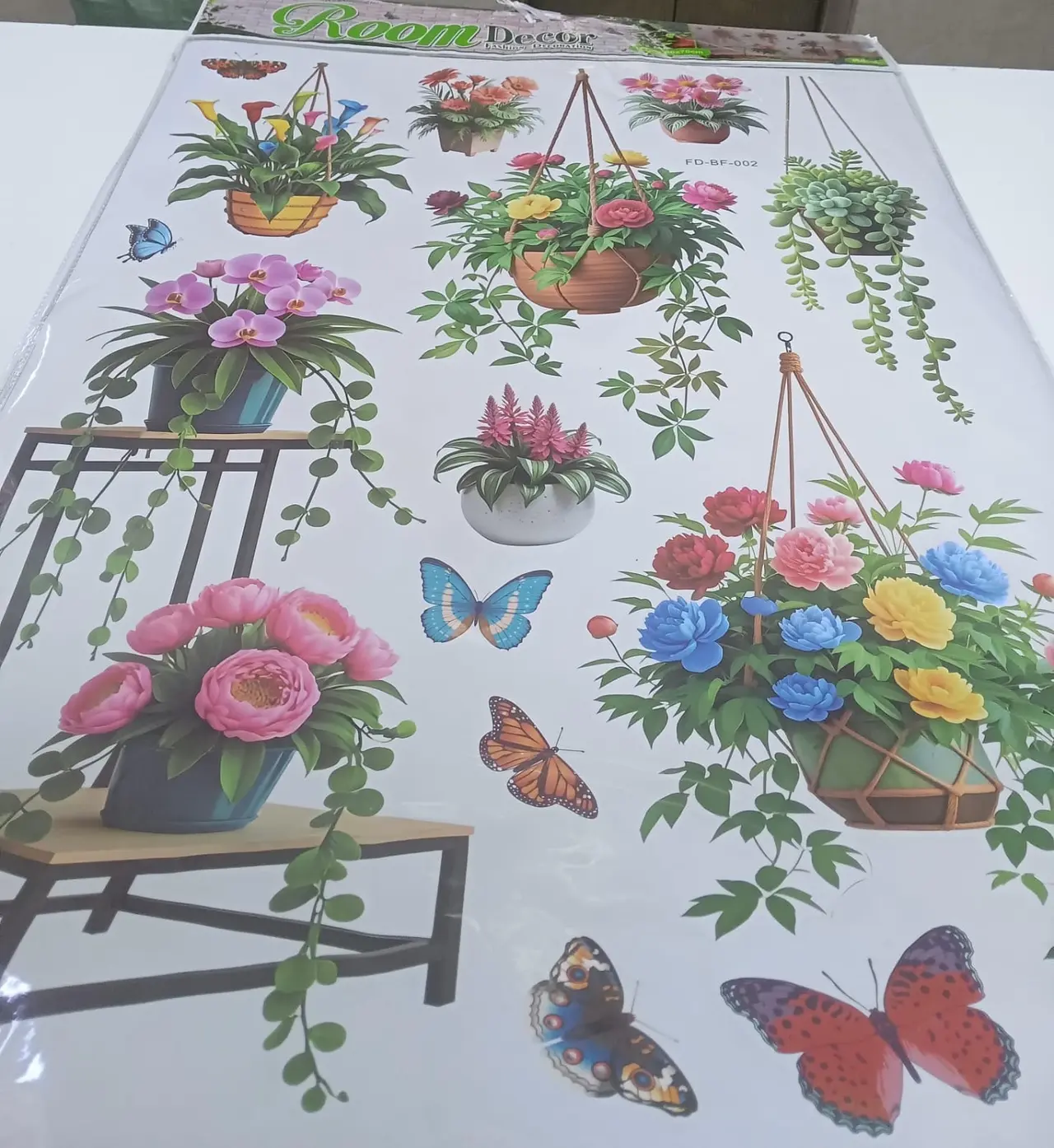 Big flower stickers