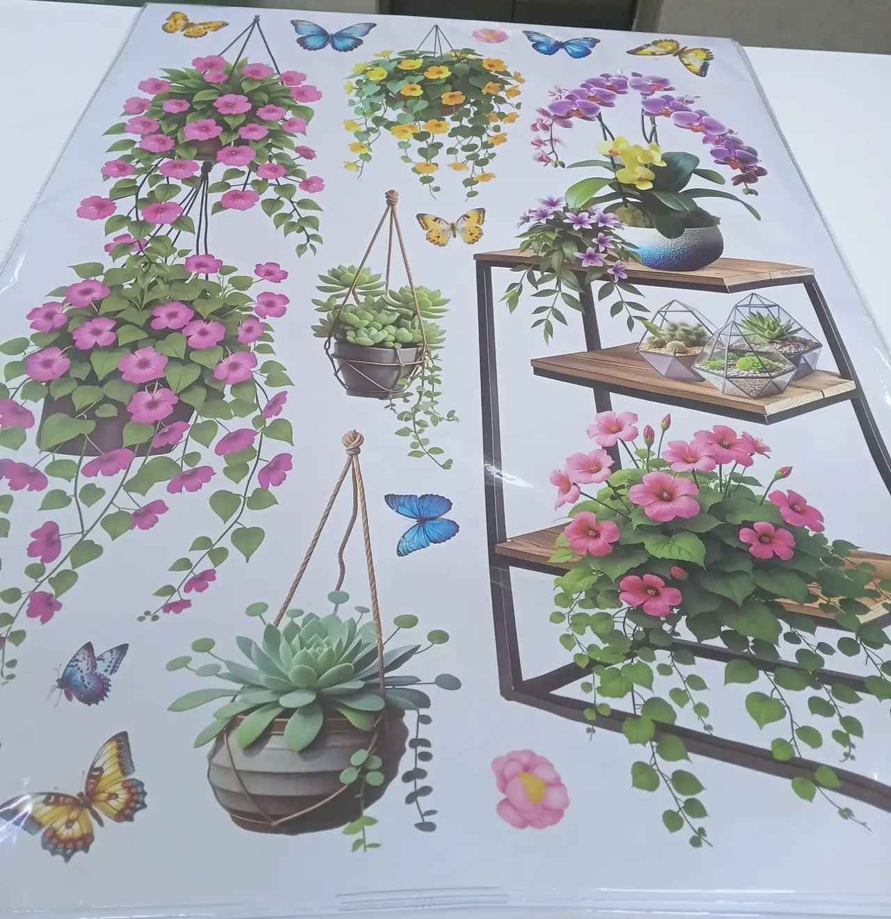 Big flower stickers