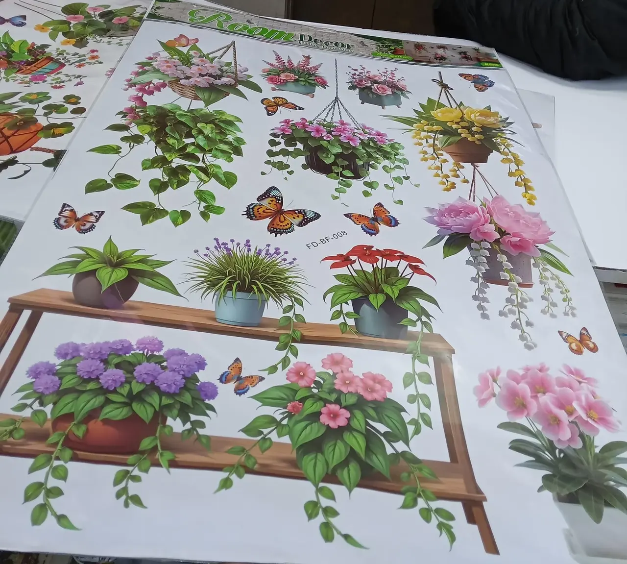Big flower stickers