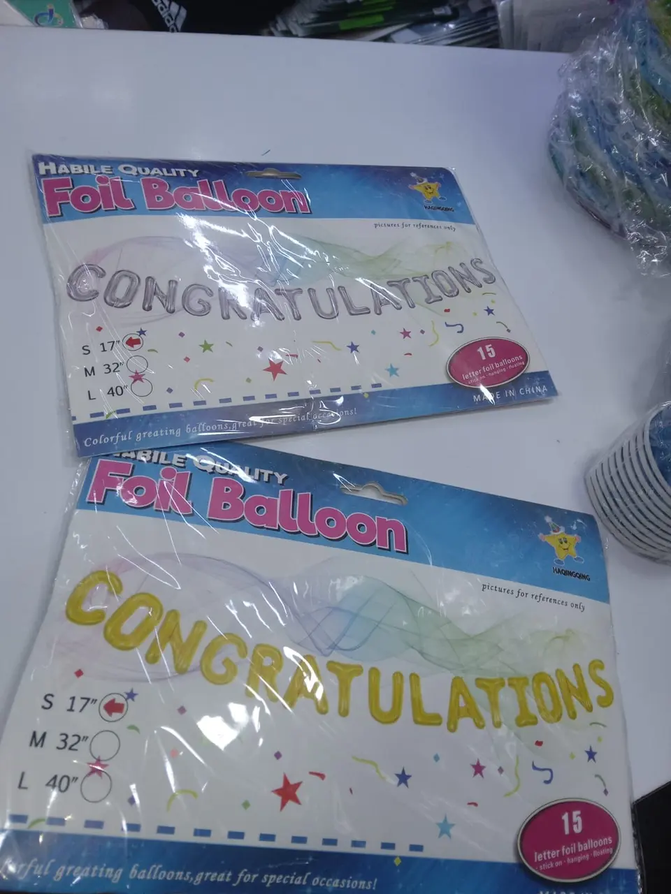 Congratulations foil banner