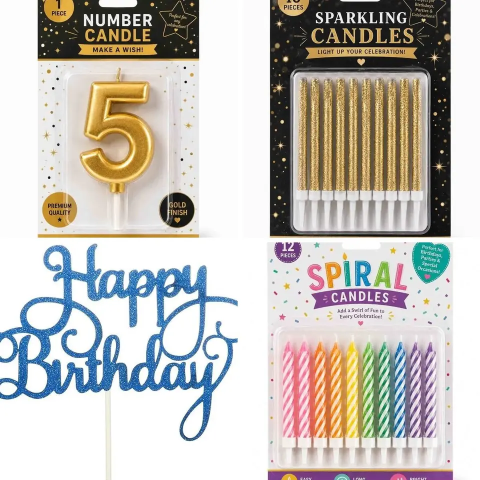 Cake Table Candle Set: what is in the box