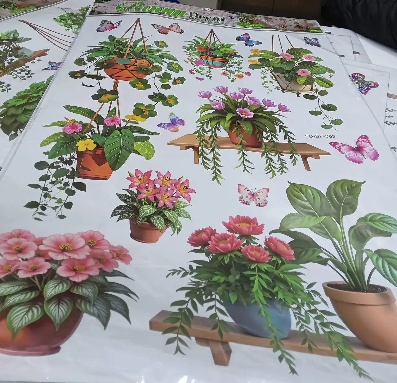 Big flower stickers